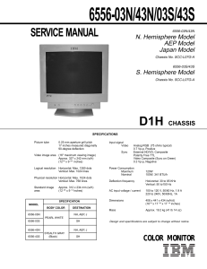 Service Manual - IBM Monitor - 6556,03N,43N,03S,43S - Chassis D1H