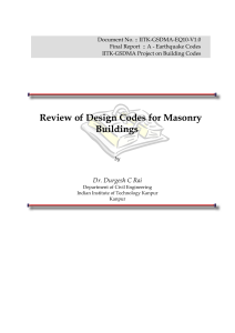 Review of Design Codes for Masonry