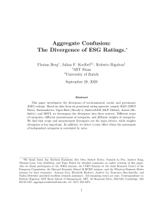 ESG Ratings Divergence: Scope, Measurement, Weights Analysis