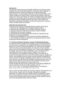 Continuous Probabilitty Distribution