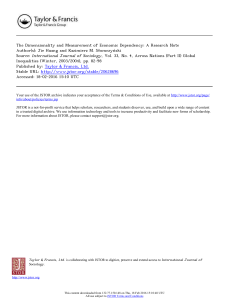 Economic Dependency Sharpe Model