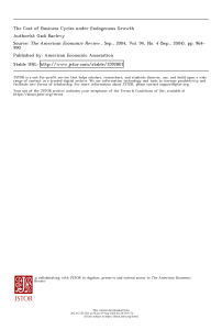 Barlevy - 2020 - The Cost of Business Cycles under Endogenous Growt