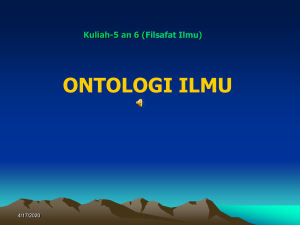 Kuliah 5 ontologi