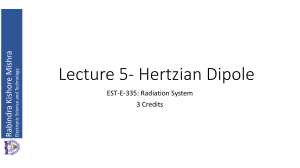 Lecture 5- Hertzian dipole (1)Handout