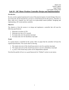 DC Motor Position Controller Lab Manual