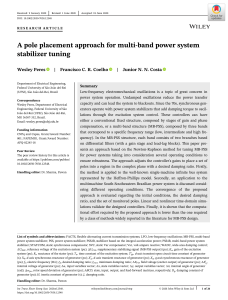 A pole placement approach for multi-band power system stabilizer tuning (2020)
