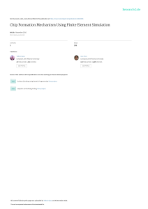 Chip Formation Mechanism Using Finite Element Simu