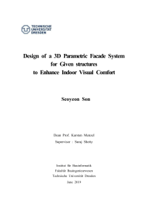 3D Parametric Facade Design for Visual Comfort