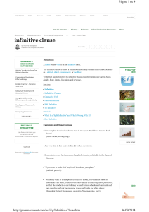 Infinitive Clause