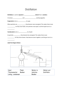 Distillation work sheet
