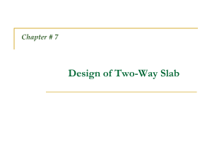 Chapter # 7 Design of Two way Slab