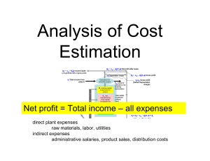 cost estimation basis