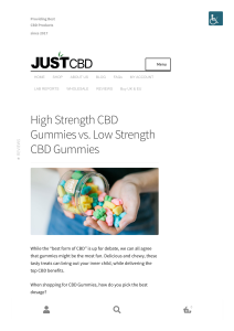 High Strength CBD Gummies vs. Low Strength CBD Gummies