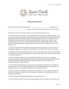 Form 1  Admission Agreement