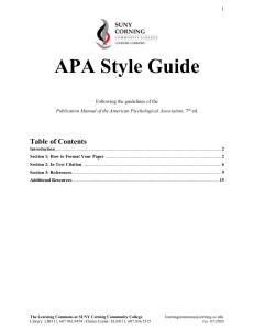 APA Style Guide