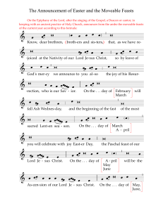 annoucment of easter chant 