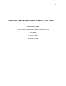 Using a Systems Approach to Reduce Suicide on College Campuses