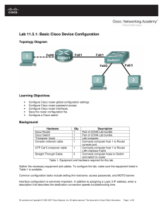 Cisco CCNA Lab 11.5