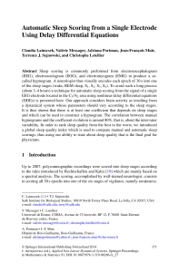 Automatic Sleep Scoring from a Single Electrode Using Delay Differential Equations