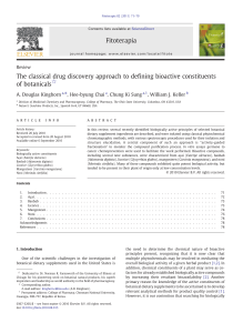 The classical drug discovery approach to defining bioactive constituents of botanicals