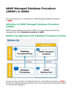 ABAP Managed Database Procedure (AMDP) in HANA