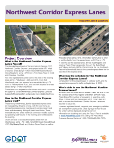 Northwest Corridor Express Lanes FAQ