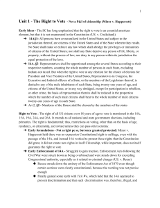 Election Law Outline