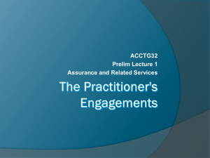 Lecture Notes 1 - The practitioners engagements