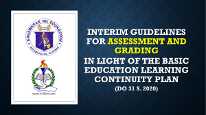 Interim Guidelines for Assessment and Grading (DO 31 s. 2020)