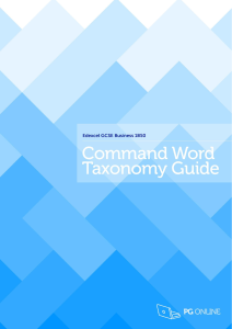 Command Word Taxonomy Guide