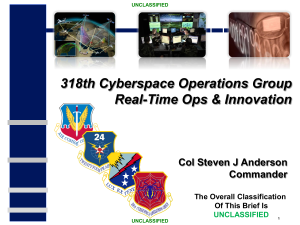 318th Cyberspace Operations Group Real-Time Ops & Innovation(2015-11页)