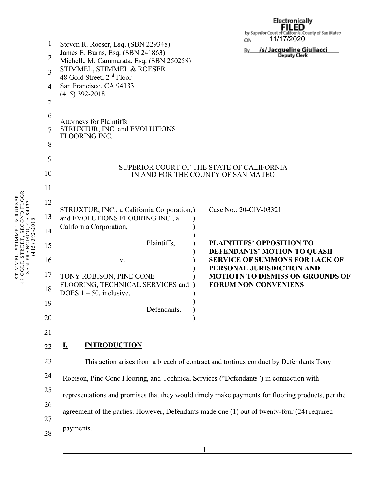 Civ Memorandum Of Points And Authorities In Opposition To