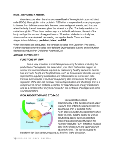 IRON DEFICIENCY ANEMIA