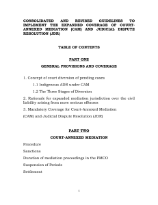 Revised Guidelines - Court-Annexed Mediation