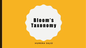 Bloom’s Taxonomy 2020