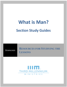 2a. Section Study Guides, What is Man