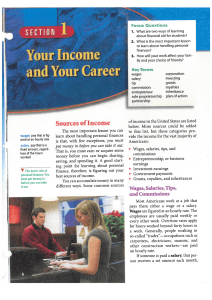 Ch 1. Section 1. You Income and Your Career 