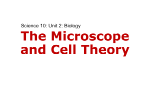 Microscopes and Cell theory