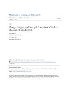 Design Fatigue and Strength Analysis of a Tie Rod Hydraulic Cyl