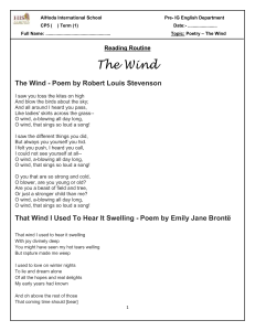 T1 W13 D4 Reading Routine - The Wind