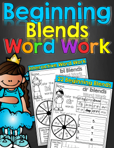 1-Beginning Blends Word Work