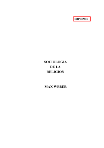 Sociologia de la Religion WEBER