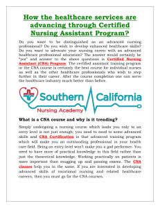 Nurse Assistant Training Program 