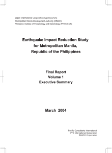 Earthquake Impact Reduction Study Volume 1