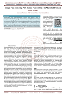 Image Fusion using PCA Based Fusion Rule in Wavelet Domain