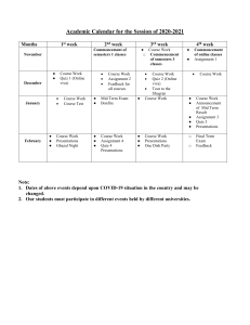 Academic Calender 2020-2021