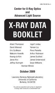 X-Ray-Data-Booklet