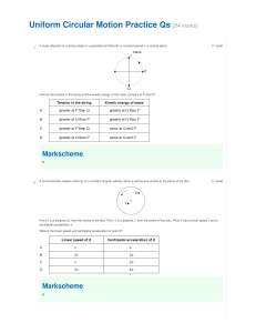 uniform circular motion practice qs with answers