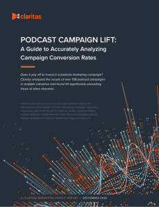 Claritas White Paper Podcast Campaign Lift   FINAL