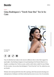 Can You Buy Gina Rodriguez’s “Torch Your Bra” Tee  You Have A Few Options — PHOTOS
